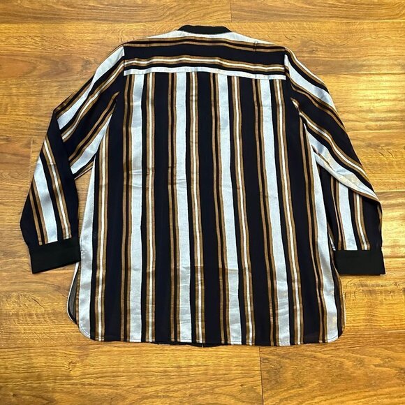 Lafayette 148 New York Brayden Stripe Blouse - Picture 10 of 10